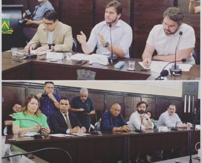 Reunião da Prefeitura de Campina Grande com o Sintab a respeito do reajuste salarial do magistério (Foto: Reprodução/Redes sociais/Sintab).