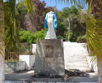 Imagem de Iemanjá em Cabo Braco (Foto: Divulgação/Walter Paparazzo/G1).