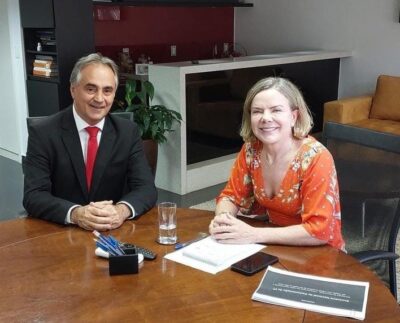 Luciano Cartaxo e Gleisi Hoffmann (Foto: Reprodução/Redes sociais/ Luciano Cartaxo).