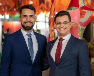 Presidência da Undime-PB, Daniel Nascimento (Vice-presidente) e Michael Lopes (Presidente), da esquerda para a direita, respectivamente (Foto: Reprodução/Redes sociais/Undime-PB).