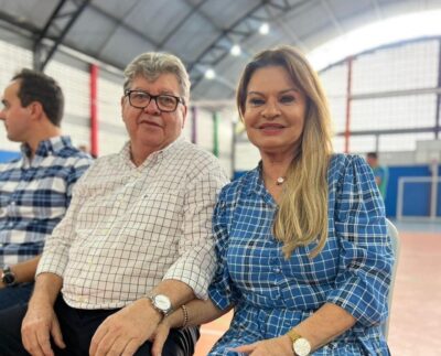 João Azevêdo e Ana Maria Lins, sua esposa (Foto: Reprodução).