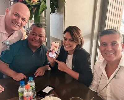 Cabo Gilberto, Nilvan Ferreira, Walber Virgolino, Michelle Bolsonaro e Carlão (Foto: Reprodução/Redes sociais).