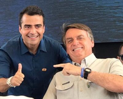 Bruno Roberto e Bolsonaro (Foto: Divulgação/Reprodução/ASCOM).