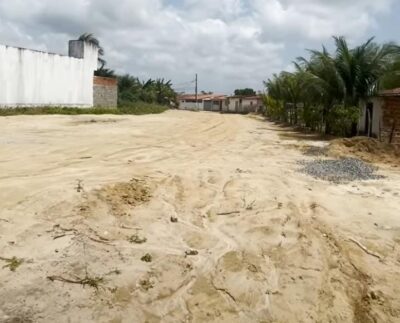 Obra paralisada no município de Santa Rita (Foto: Divulgação/Reprodução/Captura de Tela/Celio Rufino).