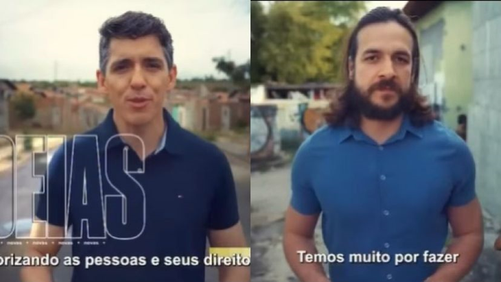 Propaganda do PSDB coloca Tovar e Pedro ‘lado a lado’ e indica pacificação do grupo Cunha Lima; veja