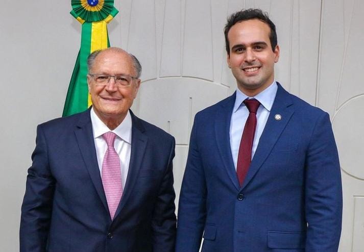 Lucas Ribeiro se reúne com Geraldo Alckmin em Brasília: “VG e VP em ação”; confira