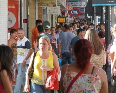 Centro comercial de Campina Grande (Foto: Divulgação/Reprodução/Junot Lacet Filho/Jornal da Paraíba).