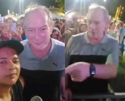 Ciro Gomes agride homem em Fortaleza (Foto: Divulgação/Reprodução/Captura de tela/Jornal O Povo).