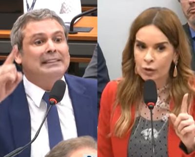 Lidbergh Farias e Daniella Ribeiro (Foto: Divulgação/Reprodução/Captura de tela/TV Senado).