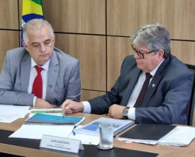 Márcio França e João Azevêdo (Foto: Divulgação/Reprodução/Governo do Estado da Paraíba).