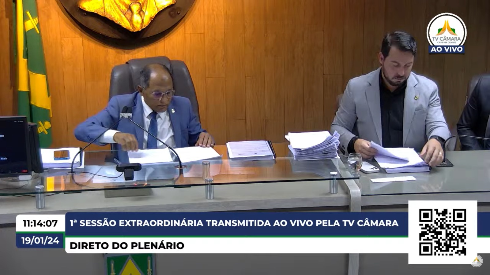 Acompanhe a transmissão da votação da LOA 2024 na Câmara Municipal de Campina Grande