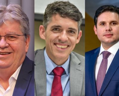 Governador João Azevêdo, deputado estadual Tovar Corria Lima e deputado federal Hugo Motta - Reprodução