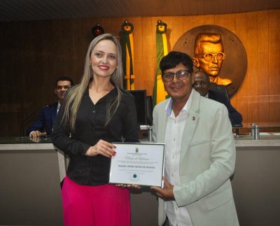 Fisioterapeuta Raquel Ingrid e o vereador Rostand Paraíba. Foto: Reprodução/Divulgação